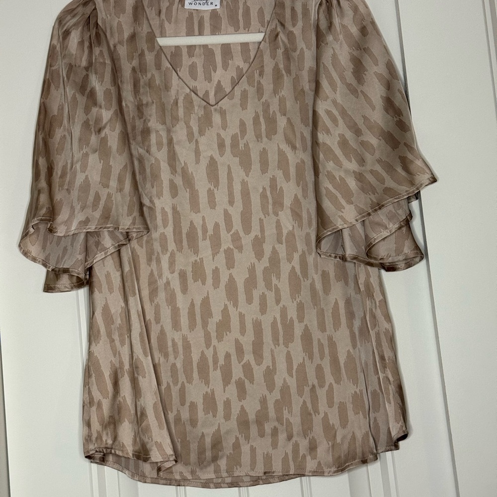 Wonder Tan Patterned Women's Top